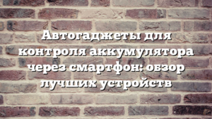 Автогаджеты для контроля аккумулятора через смартфон: обзор лучших устройств